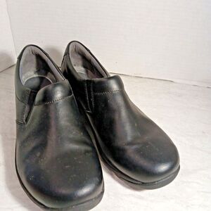 Black Dansko Slip Resistant Ellie Loafer Platform Shoes Size 8.5 Made in 01-2019